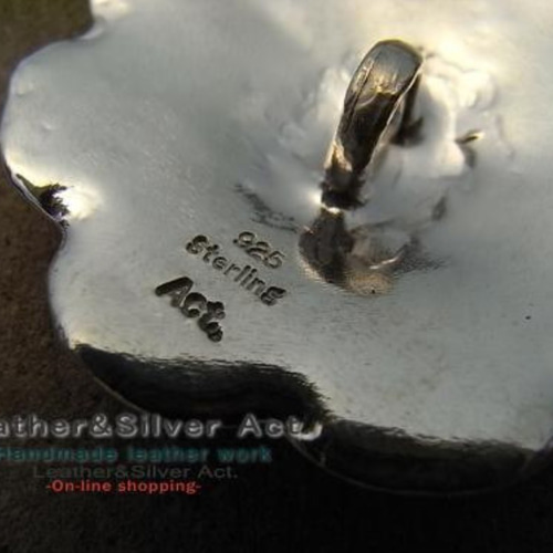 silver925 スタンプ フラワーコンチョ ハンドメイド オリジナル