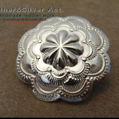 ※限定値下げ※フラワーコンチョ&ウニ(silver925)3点セット オリジナルコンチョネイティブフラワー（シルバー・ブラス）単品