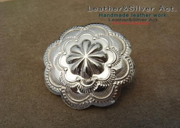 silver925 スタンプ フラワーコンチョ ハンドメイド オリジナル