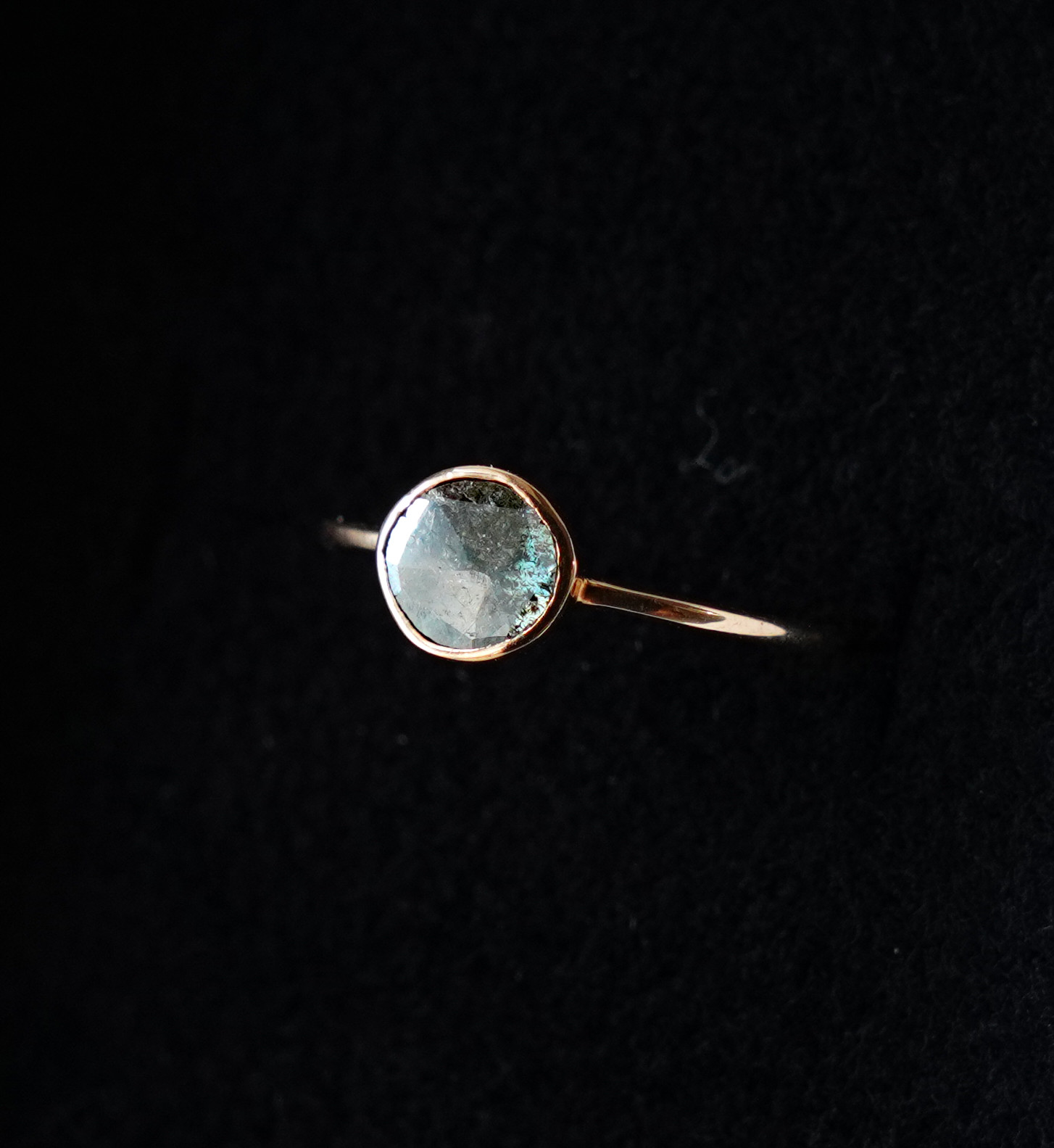 【K10】スライスダイヤモンドリング　11号　0.39ct【誕生石】