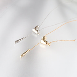 当店人気No.1♡ハートのY字ネックレス【選べる金具】 サージカルステンレス 14kgf シルバー925 アレルギー対応 13枚目の画像