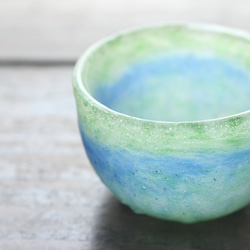 パート・ド・ヴェール おちょこ 藤色 ガラス作家 佐伯泰典作 おちょこ