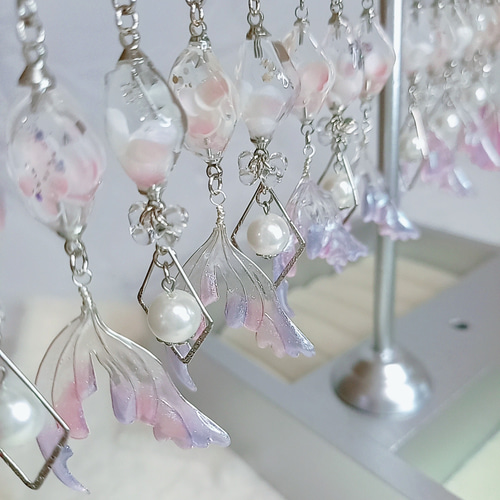 マーメイド 人魚 ピアス（フック・チェーン） あお 通販