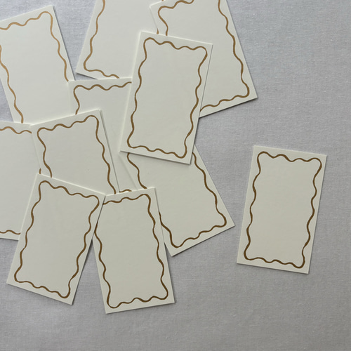 message card〈なみなみフレーム〉⌇箔押し⌇メッセージカード ⌇台紙