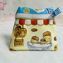 三角ポーチ どんぐりポーチ ハンドメイド 小物入れ 男の子ポーチ