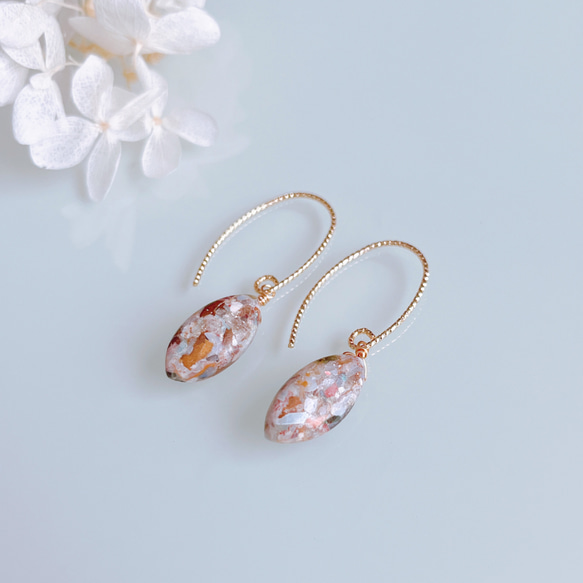 特集掲載《10月誕生石》ピカソコッパー ピアス イヤリング　プレゼント アレルギー対応 ギフト トルマリン オパール 7枚目の画像