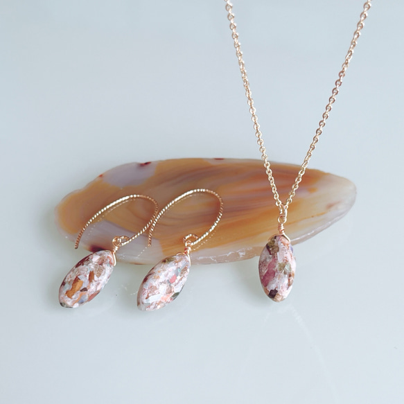 特集掲載《10月誕生石》ピカソコッパー ピアス イヤリング　プレゼント アレルギー対応 ギフト トルマリン オパール 6枚目の画像