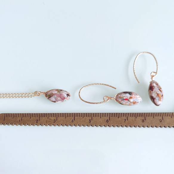 特集掲載《10月誕生石》ピカソコッパー ピアス イヤリング　プレゼント アレルギー対応 ギフト トルマリン オパール 8枚目の画像