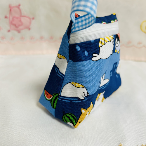 三角ポーチ 男の子ポーチ 可愛いポーチ 小物入れ ハンドメイド ポーチ