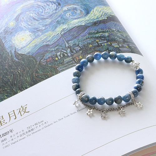 ❣️特別SALE❣️『星月夜』天然石カイヤナイトのブレスレット ♪送料