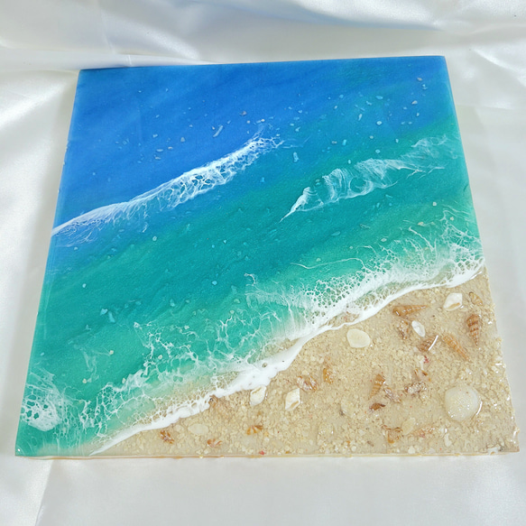 レジンアート海 オーシャンアート 海アート 涼しげ 癒し レジン