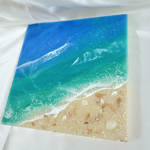 レジンアート海 オーシャンアート 海アート 涼しげ 癒し レジン