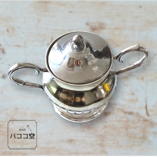 アンティーク シルバー 銀 シュガーボウル キャンディボウル アンティーク銀食器【シュガーボウル】オブジェ・ディスプレィなどにも