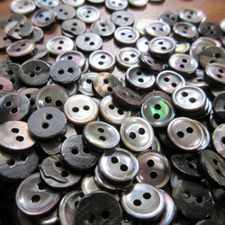 黒蝶貝のボタン　10mm　カップ型　　20個 8枚目の画像