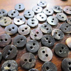 黒蝶貝のボタン　10mm　カップ型　　20個 5枚目の画像
