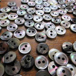 黒蝶貝のボタン　10mm　カップ型　　20個 7枚目の画像