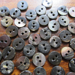 黒蝶貝のボタン　10mm　カップ型　　20個 4枚目の画像