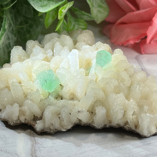 天使の水晶✨グリーンアポフィライトスティルバイト ラフストーン魚眼