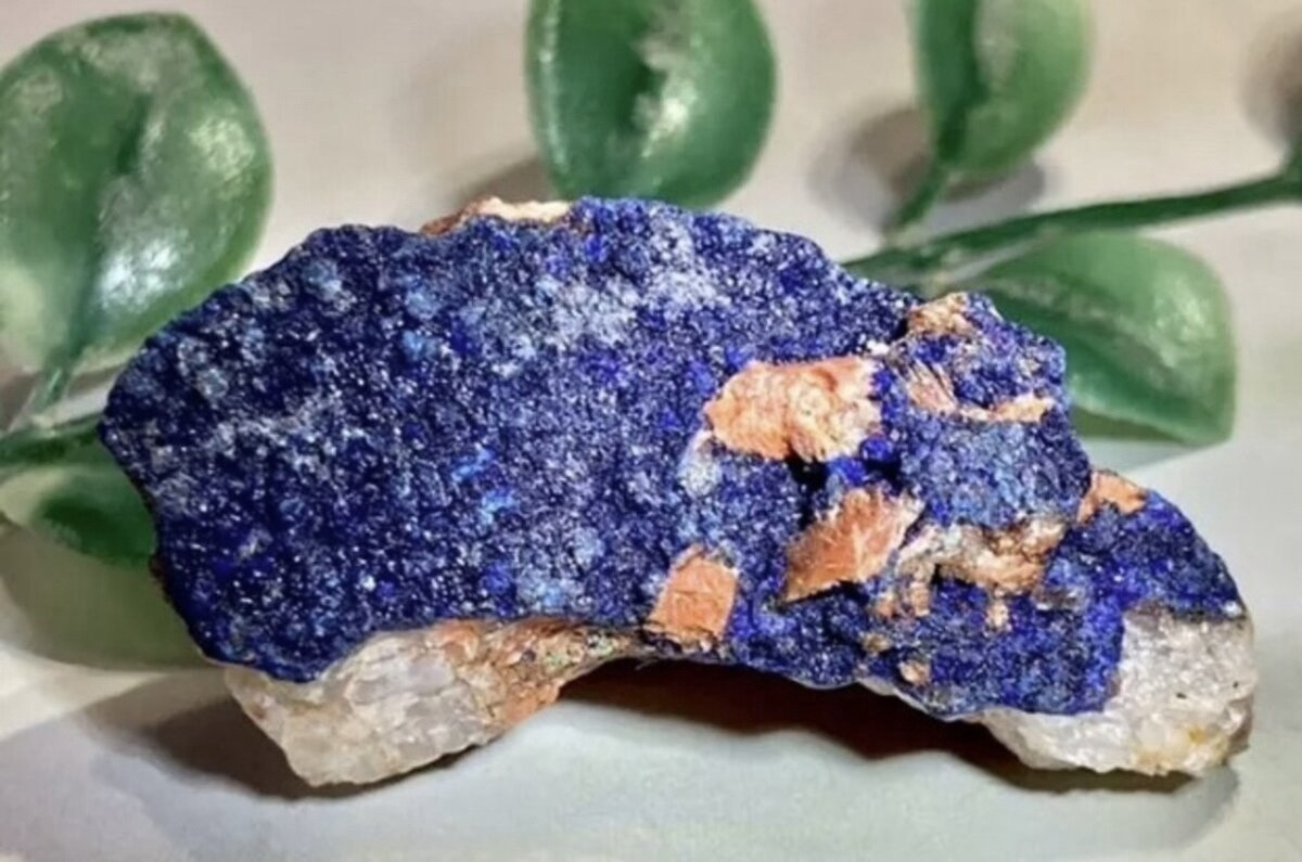 アズライト　アジュライト　イネス石共生　イネサイト　原石　ラフストーン