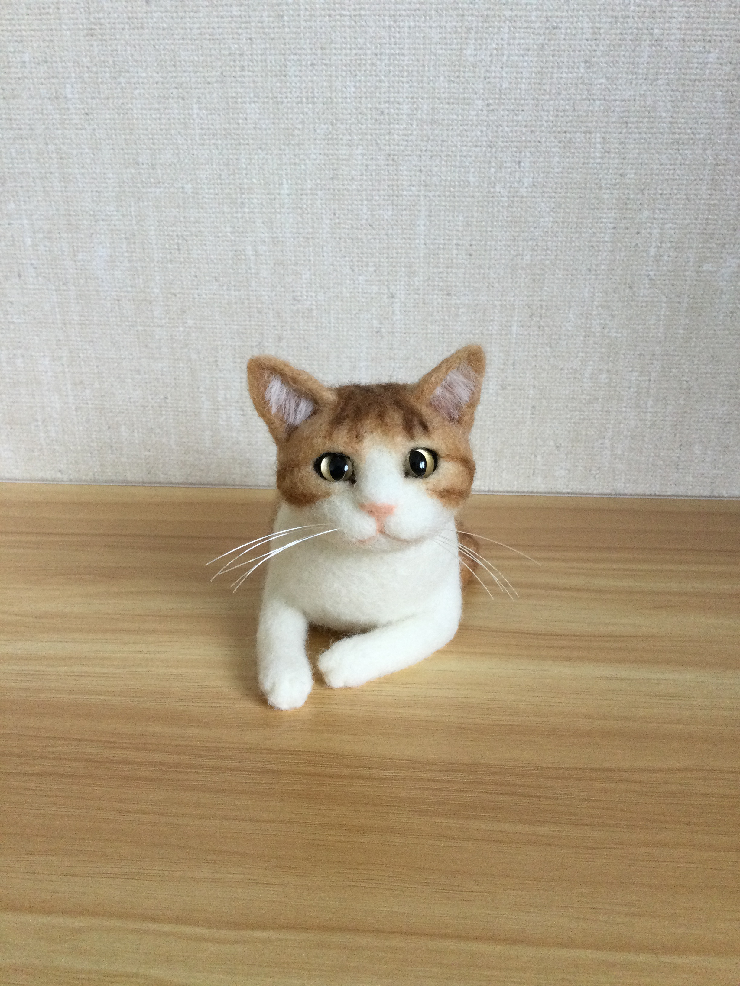 羊毛フェルト 猫 茶白 羊毛フェルト masapan 通販 18049321｜Creema