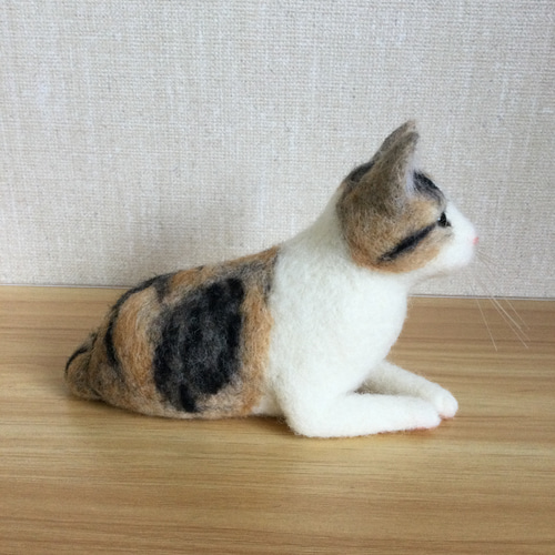 羊毛フェルト 三毛猫 羊毛フェルト masapan 通販 18049329
