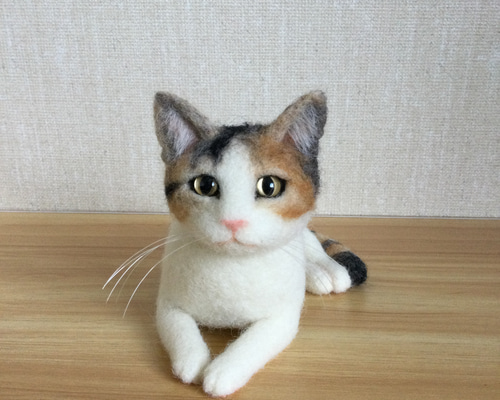 羊毛フェルト 三毛猫 羊毛フェルト masapan 通販 18049329 羊毛フェルト 三毛猫 羊毛フェルト masapan 通販 18049329