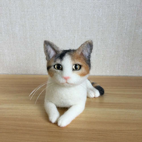 inuinu様 三毛猫 ハンドメイド ぬいぐるみ ケーキ 羊毛フェルト