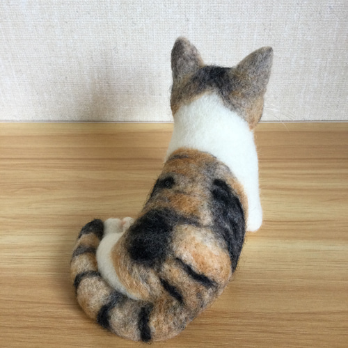 羊毛フェルト 三毛猫 羊毛フェルト masapan 通販 18049329
