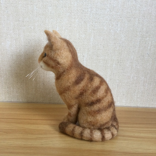 羊毛フェルト 猫 茶トラ 羊毛フェルト masapan 通販 18049339