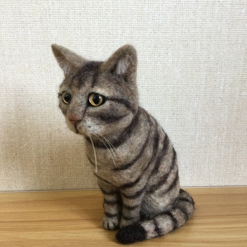羊毛フェルト キジトラ キジ猫 ミックス猫 ♪ - メルカリ
