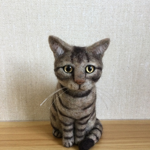 羊毛フェルト キジトラ猫 羊毛フェルト masapan 通販 18049428 羊毛フェルト キジトラ猫 羊毛フェルト masapan 通販 18049428