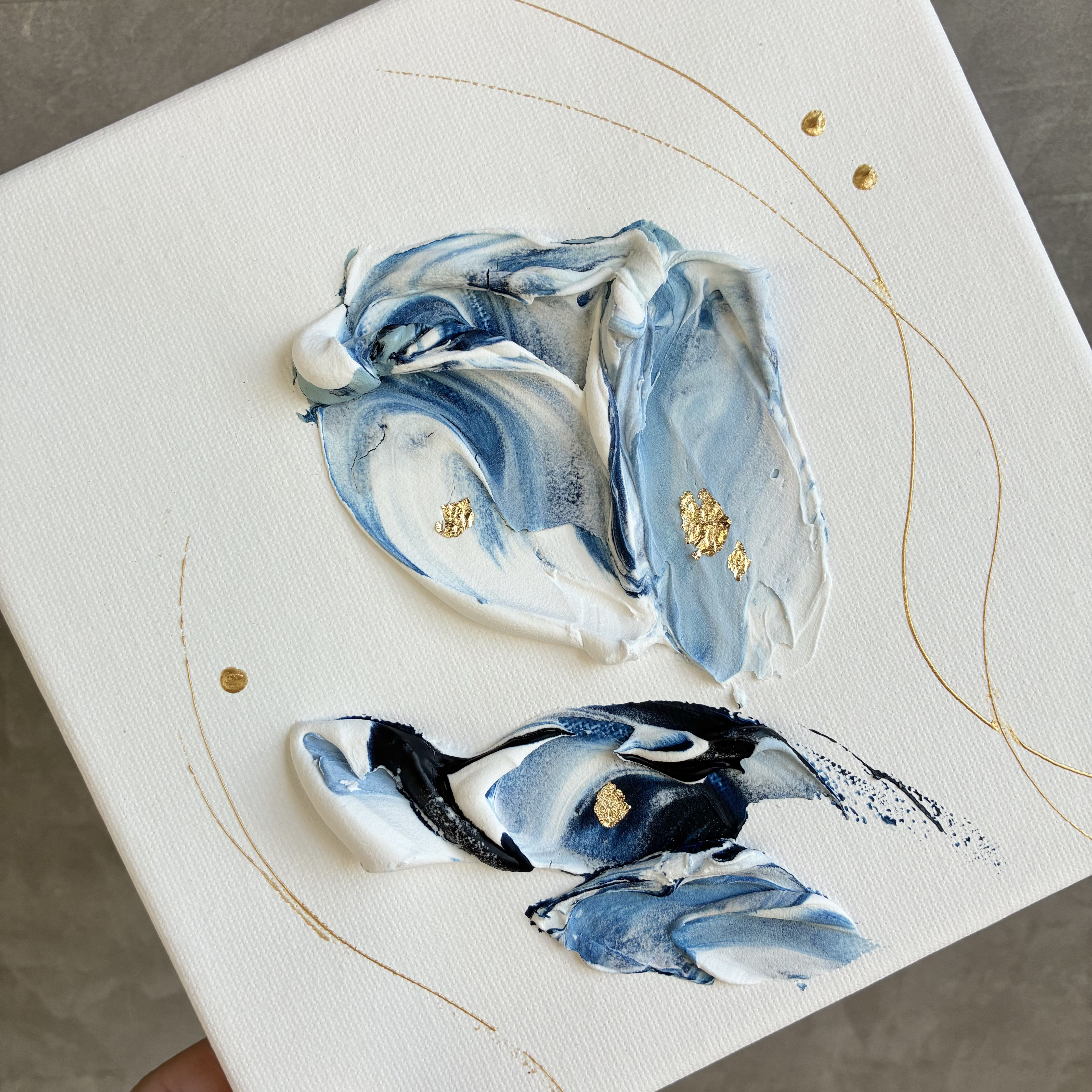 ニュアンス 18×18㎝ 現代アート モダン インテリア アートパネル 抽象