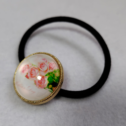 レジンヘアゴム　ポニーフック　ドライフラワー　No.189 レジンヘアゴム ポニーフック ドライフラワー No.189