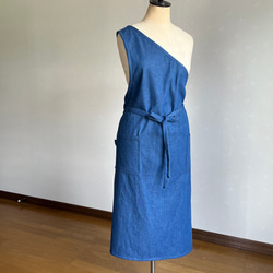 クールなワンショルダーエプロン (ボルドー) エプロン Sewingroom