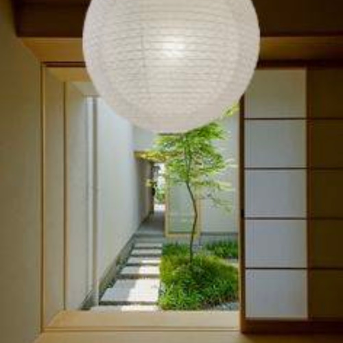 岐阜産径60㎝丸高級二重提灯落水和紙照明ペンダント3灯用 その他素材