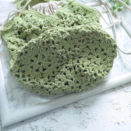 花咲くモチーフ編み 2wayポシェット〈ギフトにも〉EMIM Bloom かぎ針