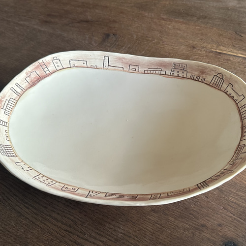 大皿 パスタ皿 (ビルディング) 深め皿 ワンプレート 大皿 石黒いずみ