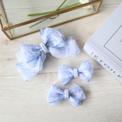 ☆ハンドメイドリボン☆　　　　　　　　　　　　　　　キッズ　ヘアゴム(92) No.682 キッズヘアゴムリボンハンドメイドツイン