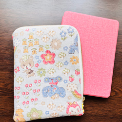 Kindle paper White L字ポーチ 昭和レトロなアニマル マルチポーチ