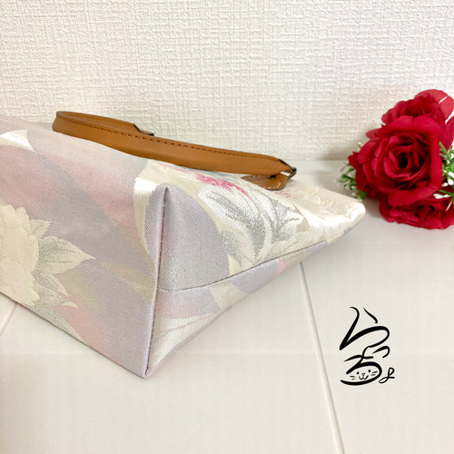 想像を超えての kimono】帯リメイク パステル 2wayトートバッグ トートバッグ ら トートバッグ