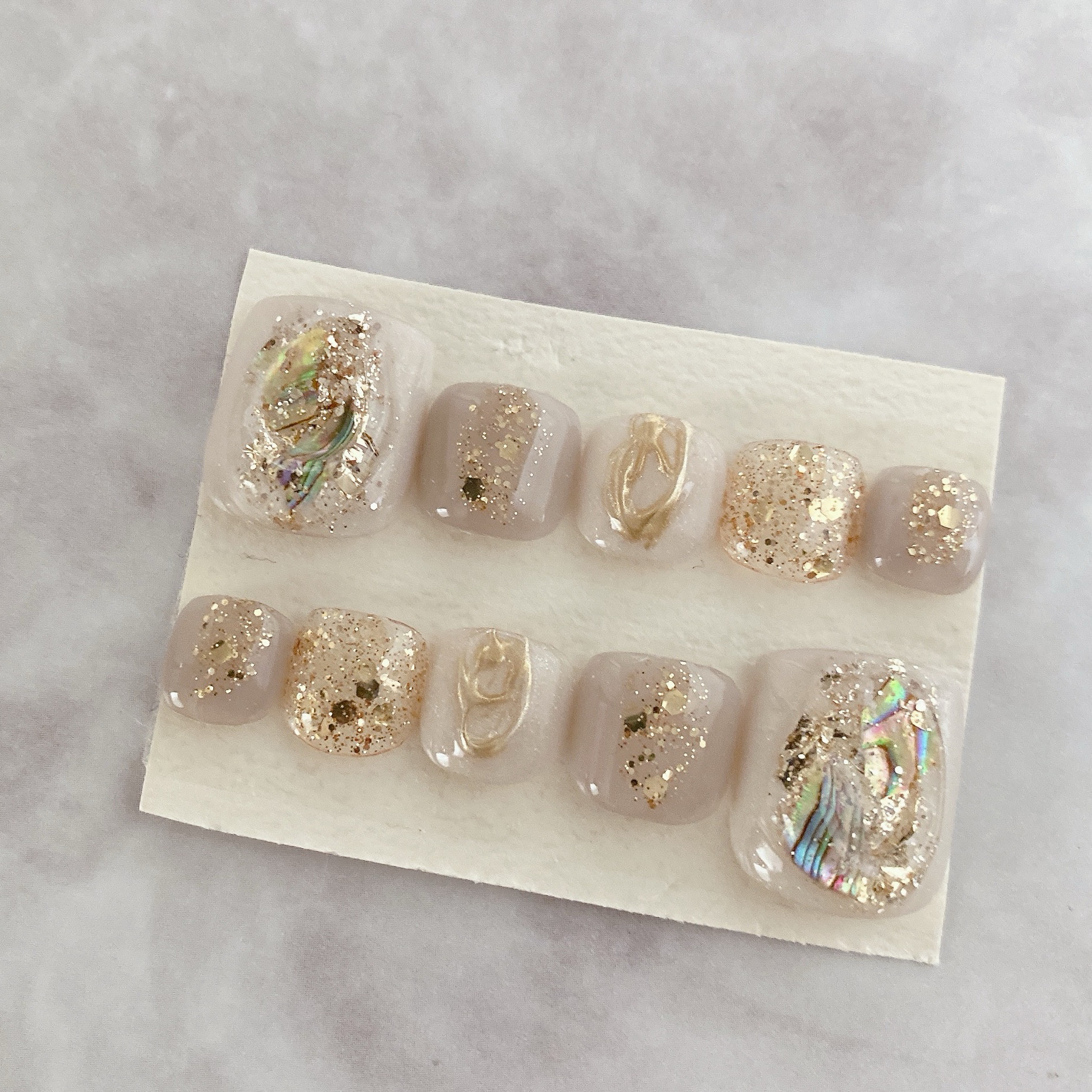 現品限り フットネイル ネイルチップ ペディ ニュアンスネイル