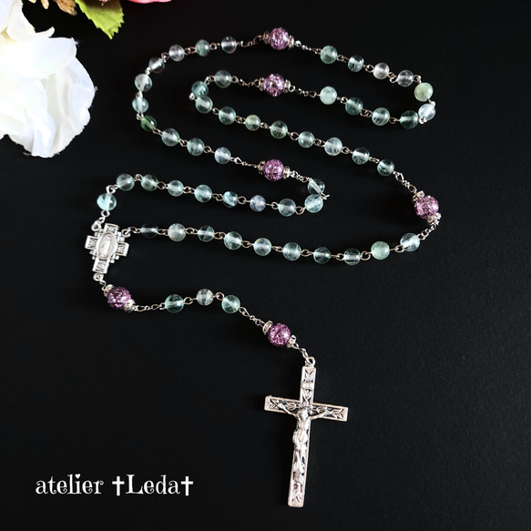 ☆グリーンフローライト ロザリオ☆ ~green fluorite~ ☆グリーンフローライト ロザリオ☆ ~green fluorite