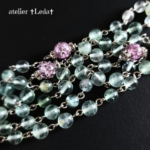 ☆グリーンフローライト ロザリオ☆ ~green fluorite~ ☆グリーンフローライト ロザリオ☆ ~green fluorite