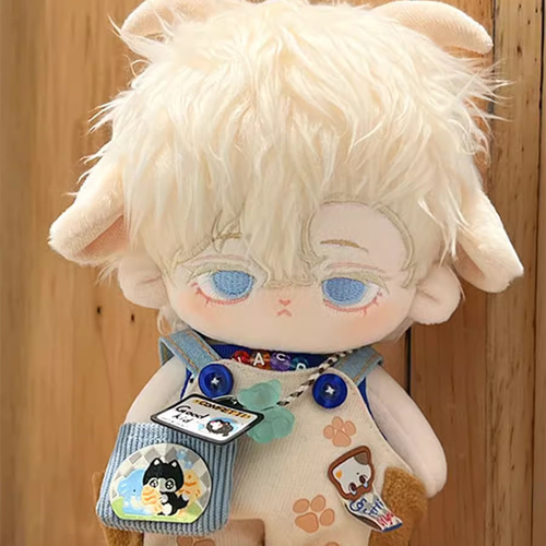 20cmぬいぐるみ 着せ替えぬいぐるみ ココ 白髪青目 角付き 骨格付き