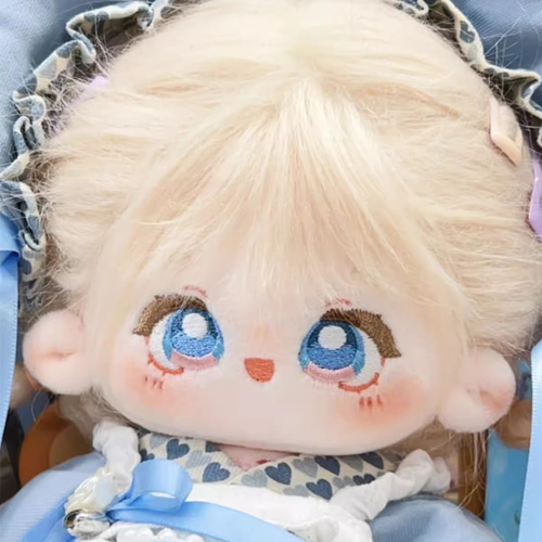 20cmぬいぐるみ 着せ替えぬいぐるみ アシア 白髪青目 骨格付き