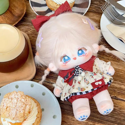 20cmぬいぐるみ 着せ替えぬいぐるみ 白髪 青目 骨格付き可能 ぬい