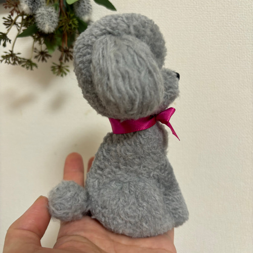 動物ぽんぽん トイプードル 薄いグレー その他人形 ricksan 通販