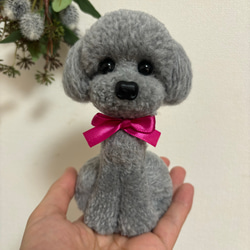 動物ぽんぽん トイプードル 薄いグレー その他人形 ricksan 通販