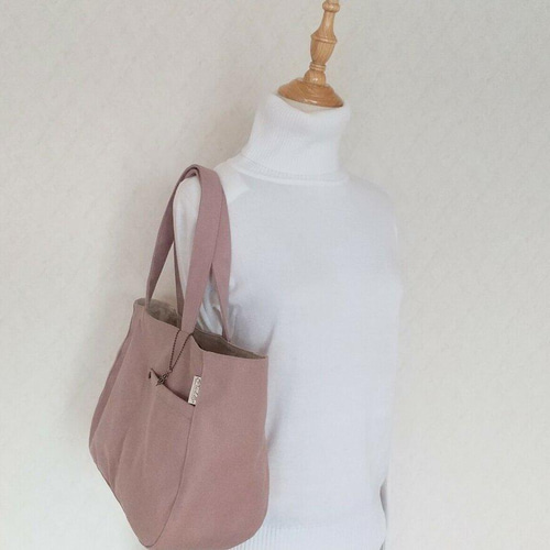 美紀様ご予約品*【たっぷり収納*横長*デイリートート】スモーキー 