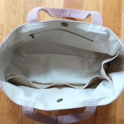 美紀様ご予約品*【たっぷり収納*横長*デイリートート】スモーキー 